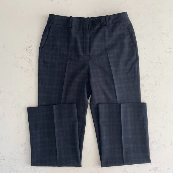 Brooks Brothers REDA Brookscool Lined Plaid 100% Merino Wool Pants Navy Sz 10 - Picture 4 of 13